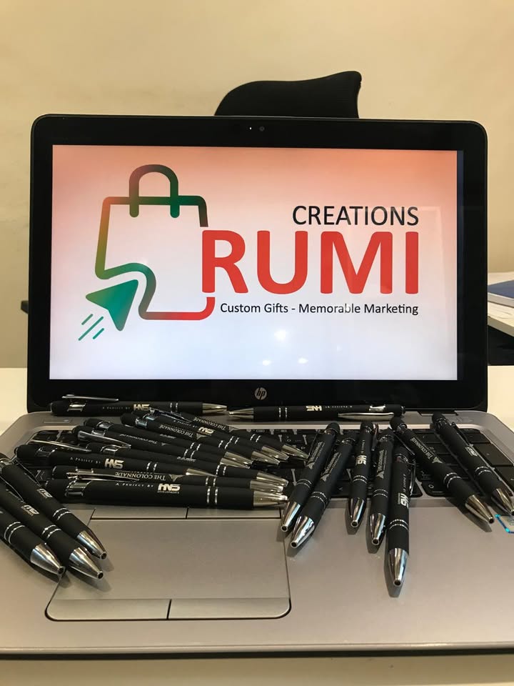 Custom branded pens by Rumi Creations